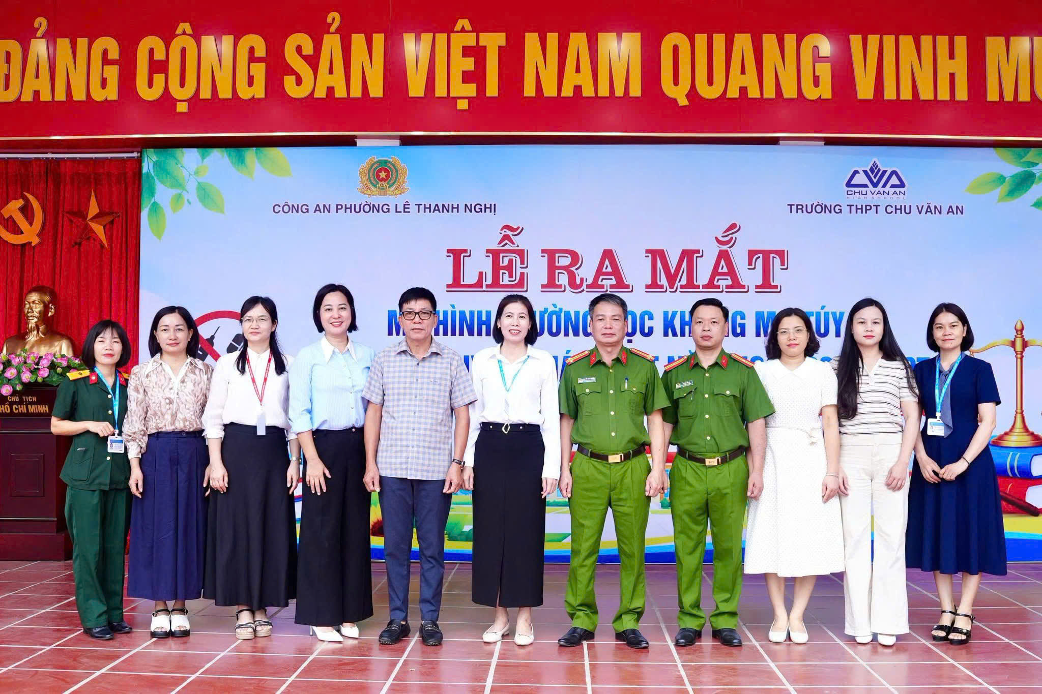 Công an phường Lê Thanh Nghị phối hợp ra mắt mô hình “Trường học không ma túy” và tuyên truyền an toàn giao thông
